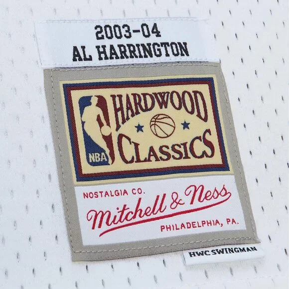 MENS MITCHELL & NESS NBA WHITE HWC JERSEY PACERS 2003 AL HARRINGTON